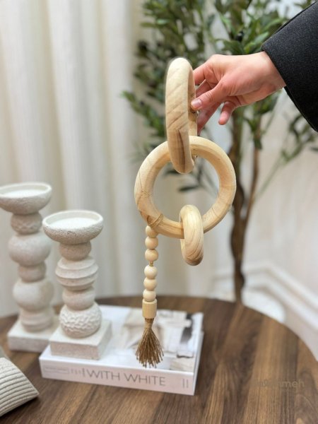 خشب دائرة مع سبحة كبير